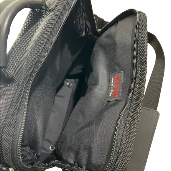 TUMI Nylon Leather Trim Messenger Bag - Picture 8 of 13